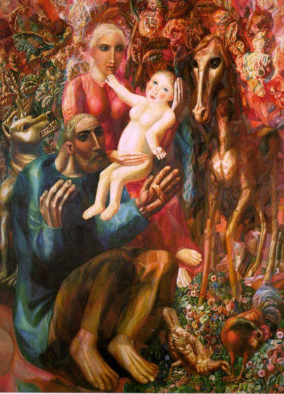 Pavel Filonov Peasant Family oil painting image